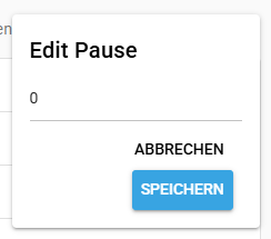 Pausen Dauer ändern
