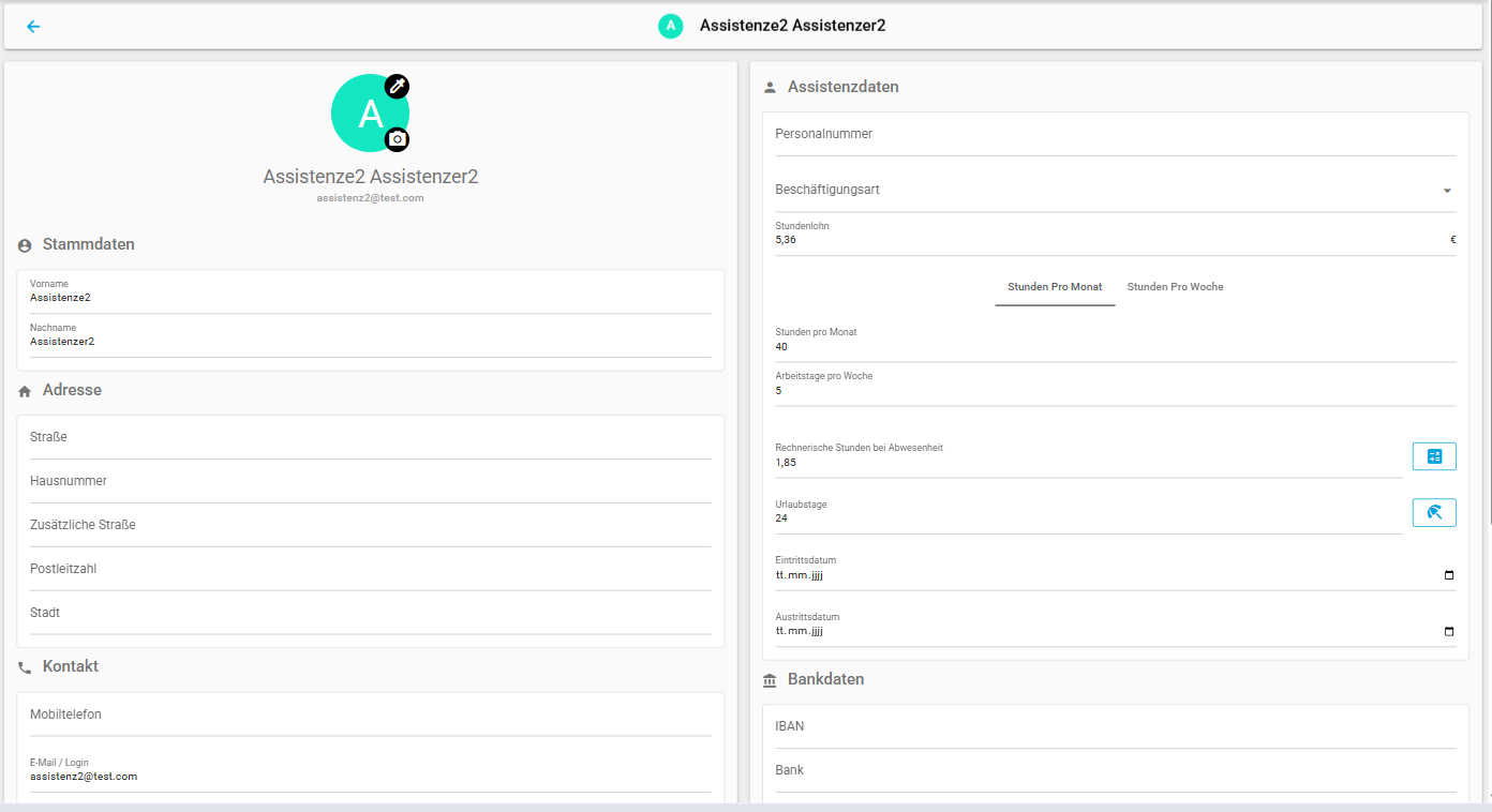 Stammdaten bearbeiten