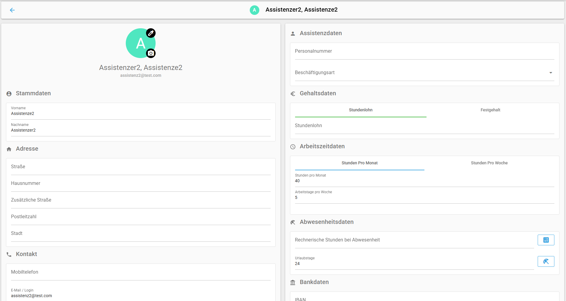 Stammdaten bearbeiten