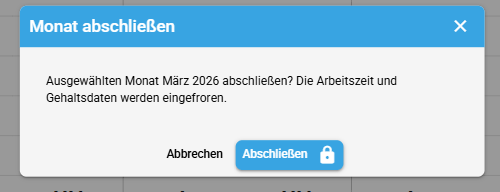 close month confirmation