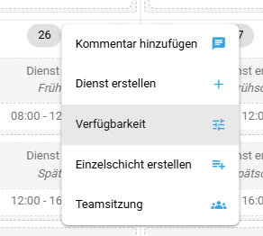 Context menu