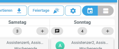 Planning overview switch