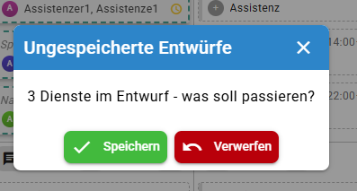 Entwürfe verwerfen Dialog