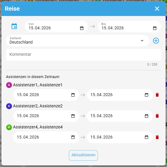 Vorgeschlagene Assistenzen